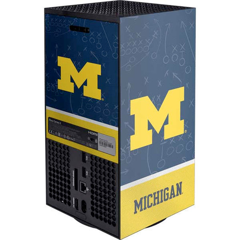University of Michigan Jersey Split XBox Series X Digital Edition Console Skin